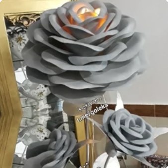 استند گل چراغ دار؛ گل فومی و پایهدار دکوراتیو دستساز گلکا