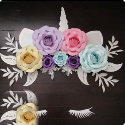 گل کاغذی تم یونیکورن - گل کاغذی گلکا