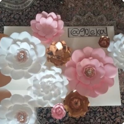 گل کاغذی دکوراتیو مقوایی - گل کاغذی گلکا