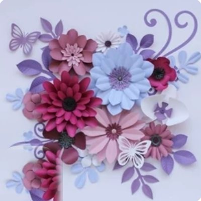 گل کاغذی دیواری جدید - گل کاغذی گلکا