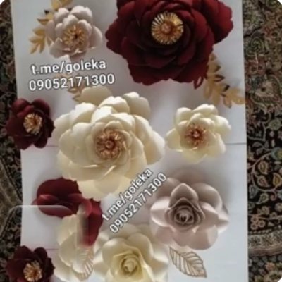 گلهای کاغذی دکوراتیو - گل کاغذی گلکا