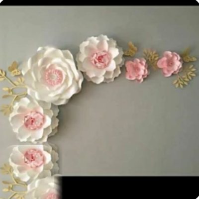 گل دیواری کاغذی دکوراتیو - گل کاغذی گلکا