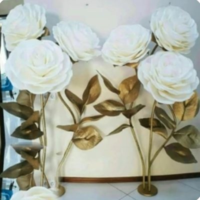 گل ۳ شاخه فومی بزرگ - گل فومی پایه‌دار گلکا