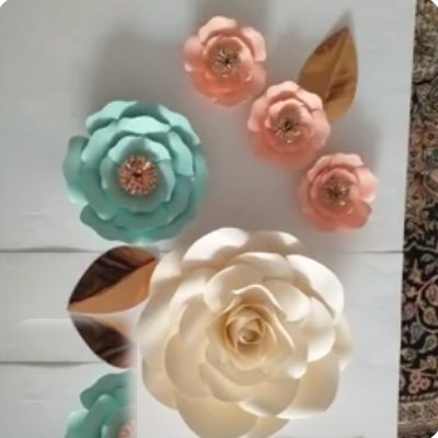 گل کاغذی دیواری مقوایی - گل کاغذی گلکا