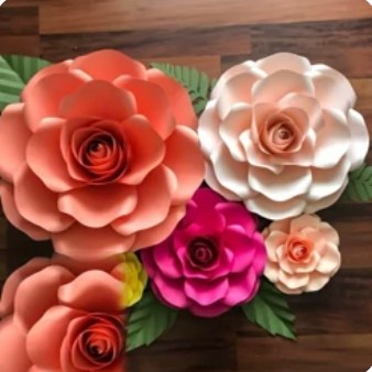 گل کاغذی دیواری؛ گل کاغذی دکوراتیو دستساز گلکا