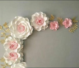 گل دیواری کاغذی دکوراتیو؛ گل کاغذی دکوراتیو دستساز گلکا