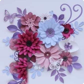 گل کاغذی دیواری جدید؛ گل کاغذی